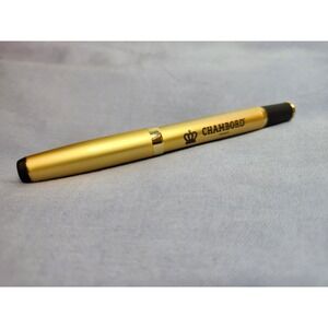 Chambord France Gold Rollerball Pen‎ Black Grip Crown Logo Luxury Writing Tool